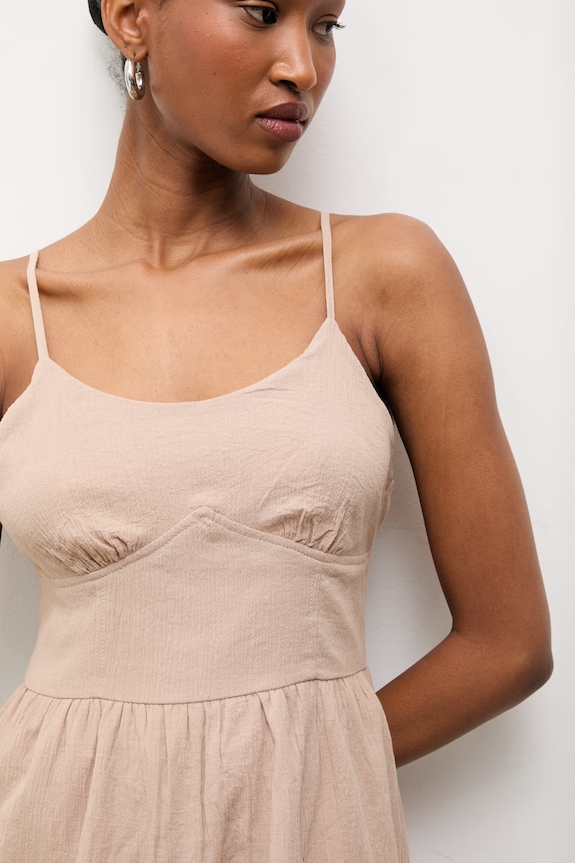 Answear.LAB vestito in cotone beige ps9169s.fos