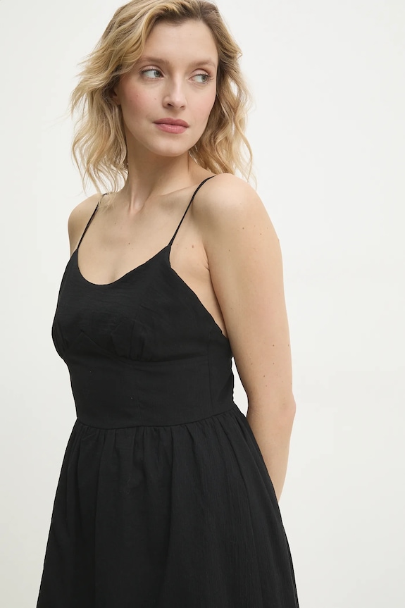 Answear Lab rochie din bumbac negru ps9169s.fos