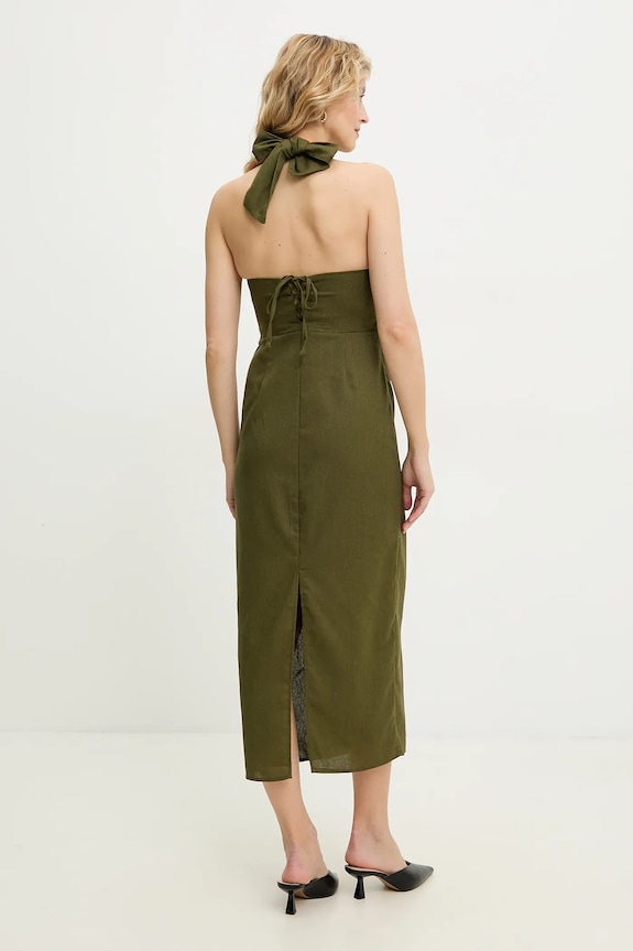 Odjeća Lanena haljina Answear.LAB ps9093s.fos zelena