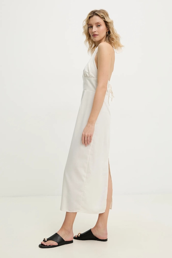 Answear Lab vestito in lino ps9093s.fos beige WW25