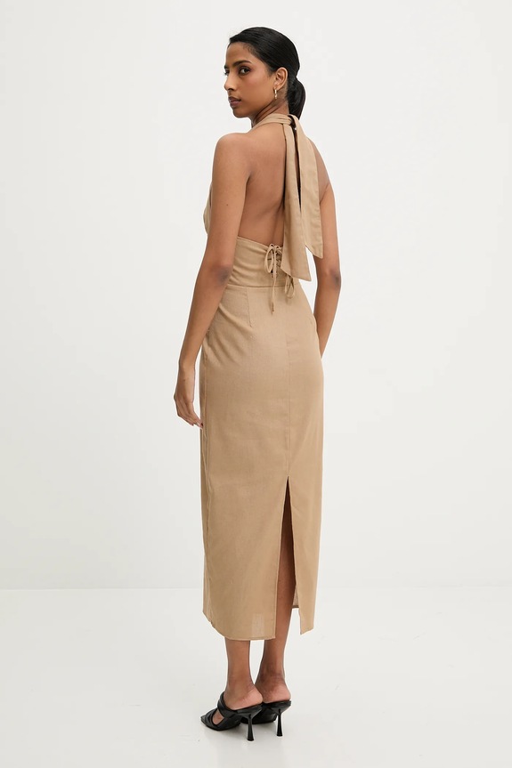 Abbigliamento Answear Lab vestito in lino ps9093s.fos marrone