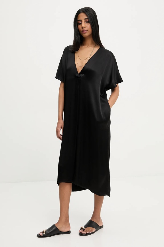 Obleka Answear.LAB Oversize črna 5019.IKK
