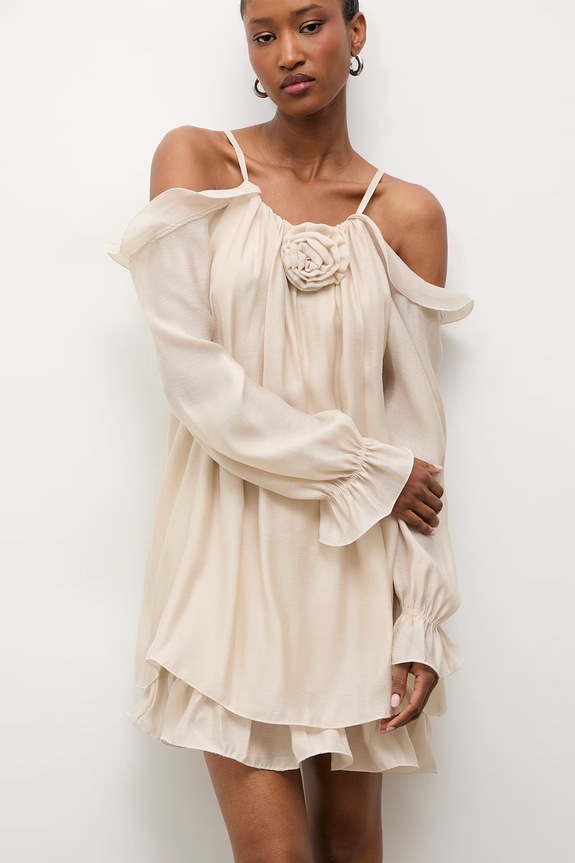 Answear.LAB rochie de vară cu lyocell pr26602.fLK bej WS26