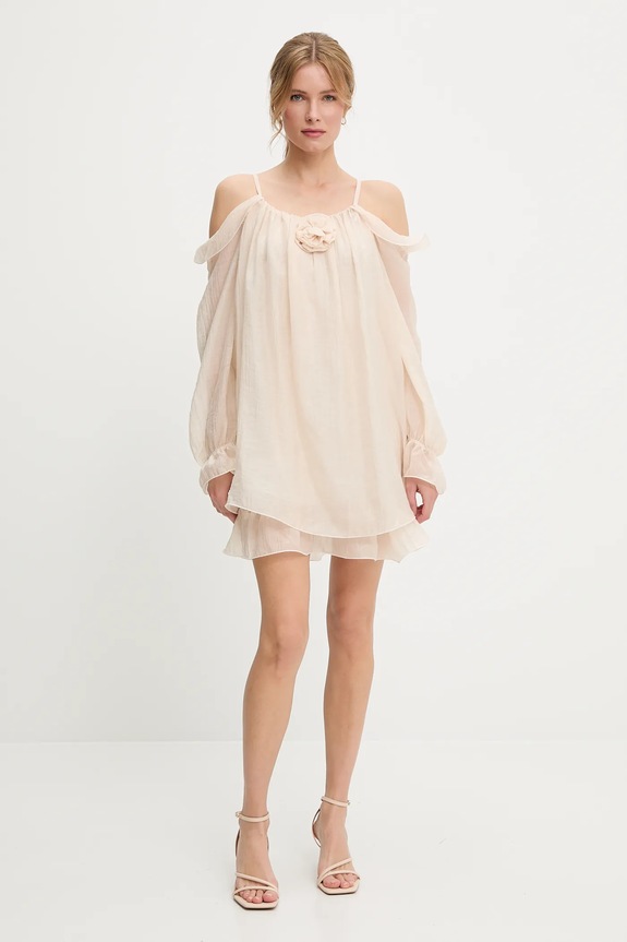 Answear.LAB sukienka letnia z lyocellem pr26602.fLK beżowy WS26