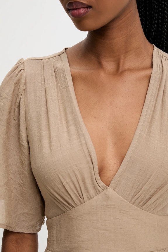 Answear.LAB rochie evazată cu vâscoză 62635.fjk bej