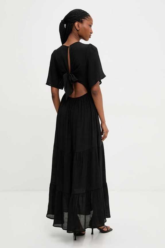 Îmbrăcăminte Answear.LAB rochie evazată cu vâscoză 62635.fjk negru
