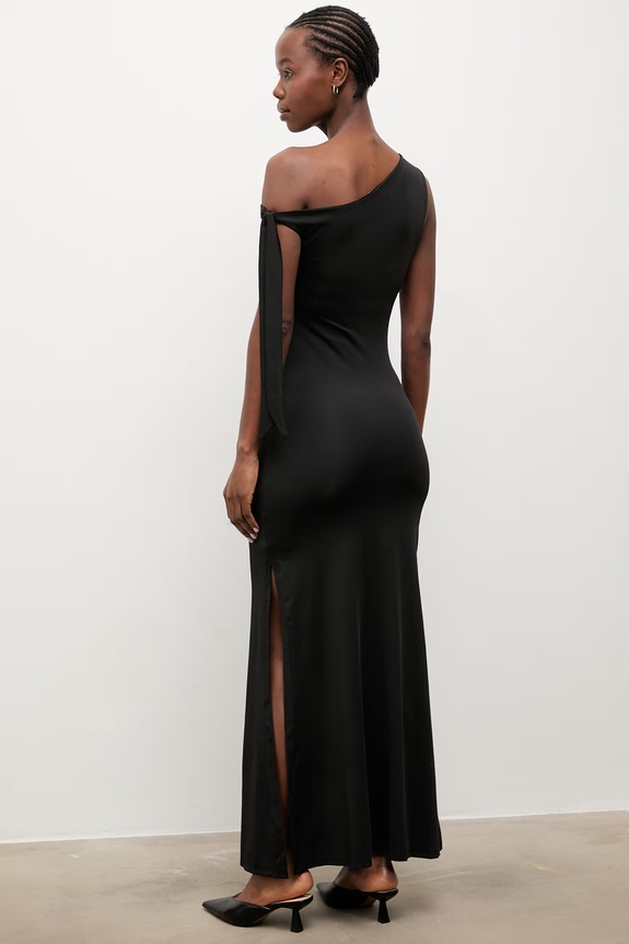 Odzież Answear.LAB sukienka drapowana 23328.flk czarny