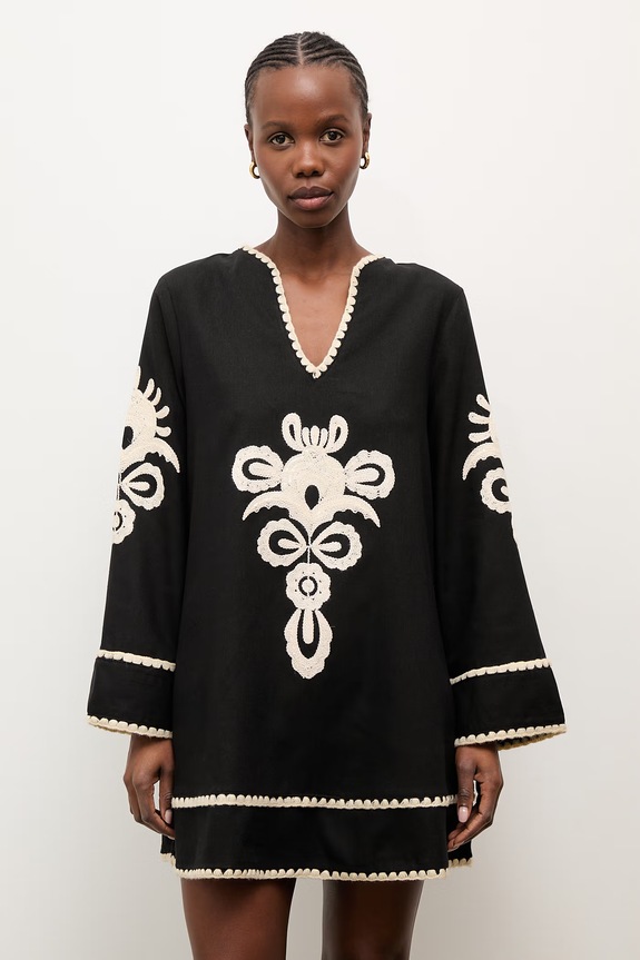 Answear.LAB sukienka letnia z lnem czarny 3128.iak