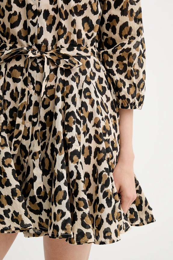 Answear Lab rochie din bumbac bianca.FLK maro