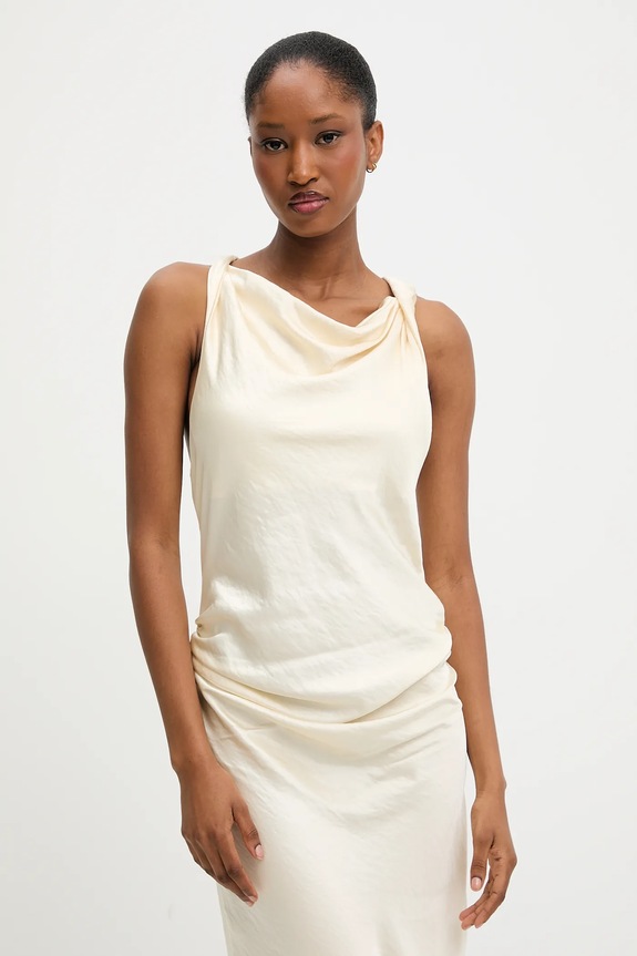 Obleka Answear.LAB rumena LD145.hak