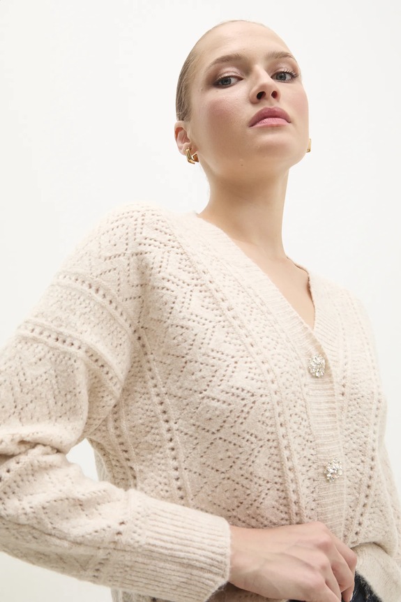 Жилетка с вълна Answear.LAB бежов a8428.flk