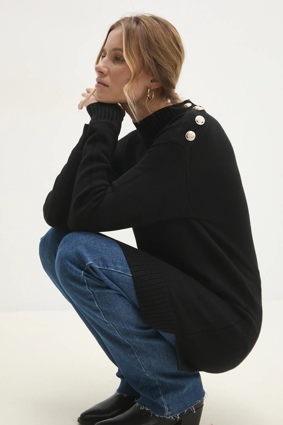 Answear.LAB sweter pozostałe czarny MG555662.hms