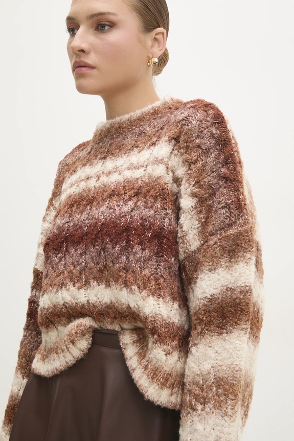 Pulover s primesjo volne Answear.LAB Debela rjava 3675.tms