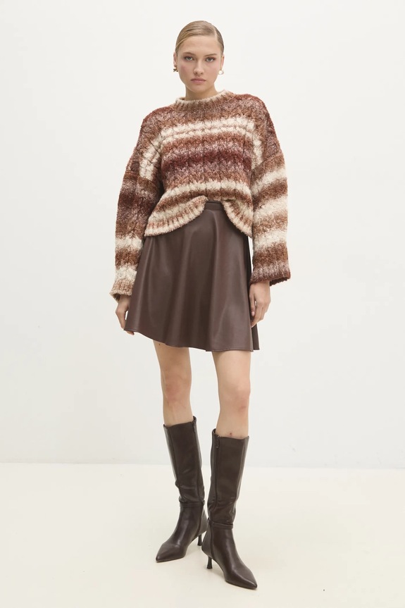 Pulover s primesjo volne Answear.LAB 3675.tms rjava WW25