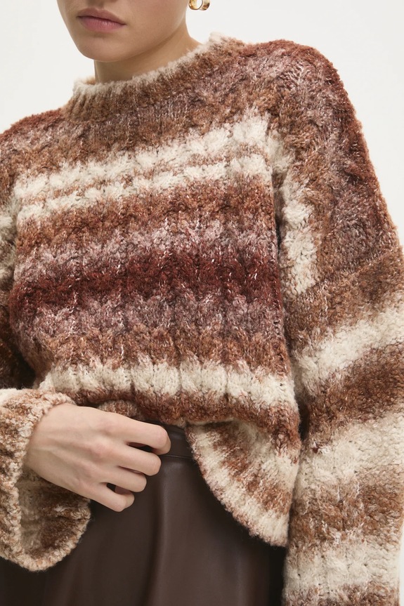 Pulover s primesjo volne Answear.LAB 3675.tms rjava