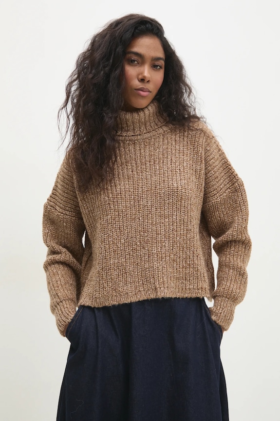 Answear Lab pulover de lana grosime medie maro 3872.tms
