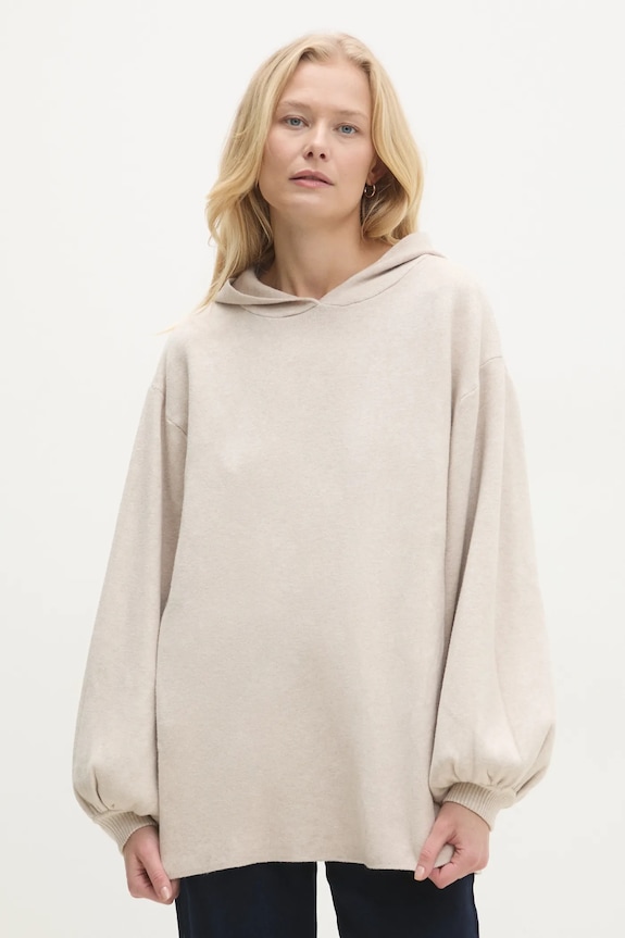 Pulover Answear.LAB okrugli bež W2098.HKK