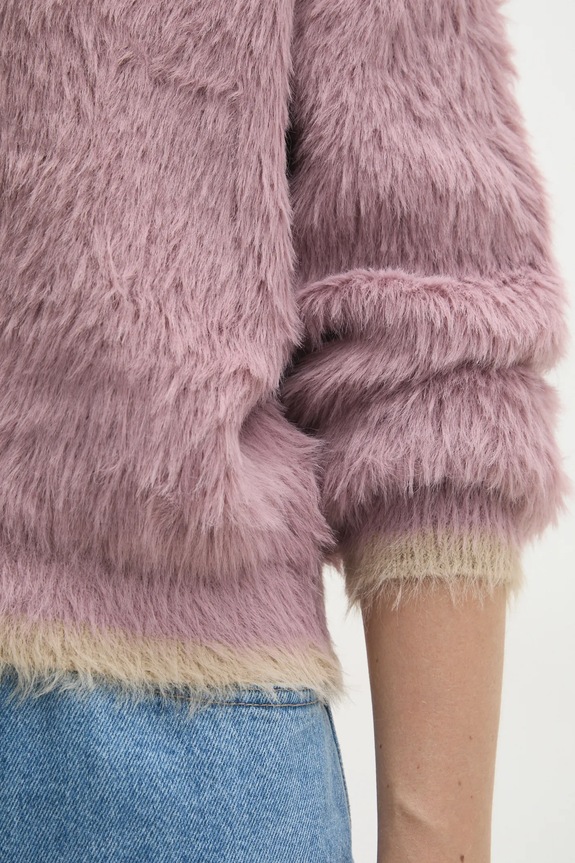 Answear.LAB sweter yn311.ilk fioletowy