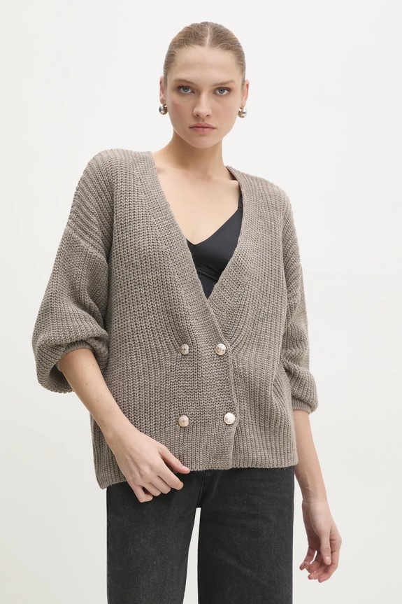 Pulover z volno Answear.LAB Debela bež 8927.ilk
