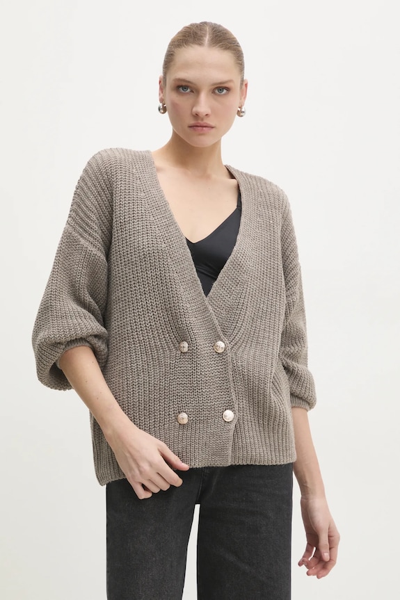 Pulover z volno Answear.LAB Debela bež 8927.ilk