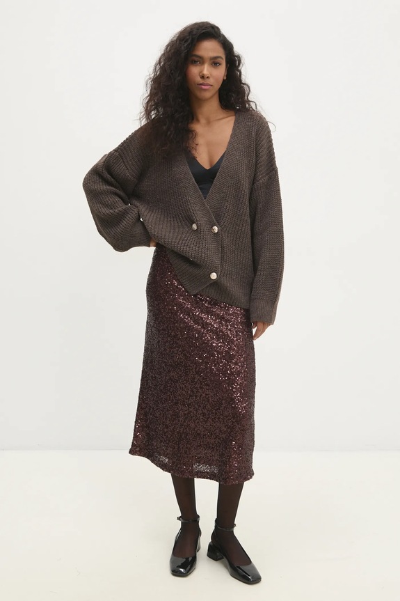 Answear.LAB sweter z wełną 8927.ilk brązowy WW25
