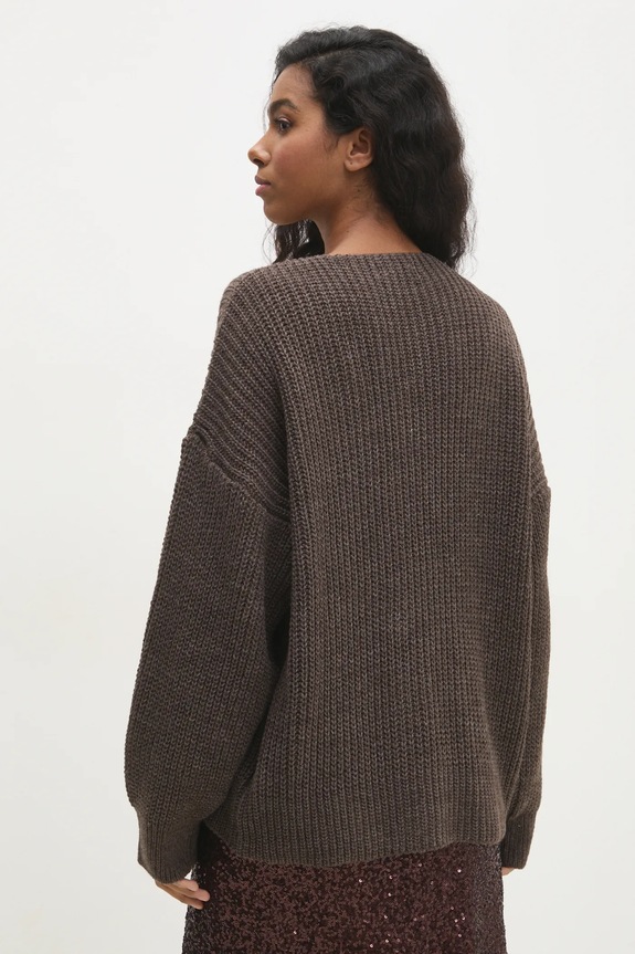 Odzież Answear.LAB sweter z wełną 8927.ilk brązowy
