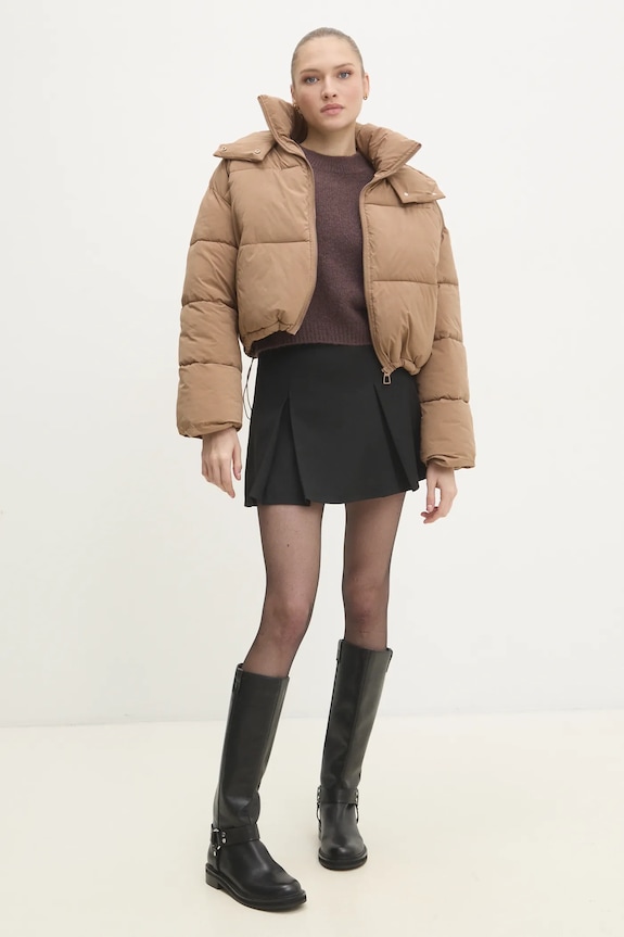 Answear.LAB sweter z domieszką wełny LU61002.FLK brązowy WW25