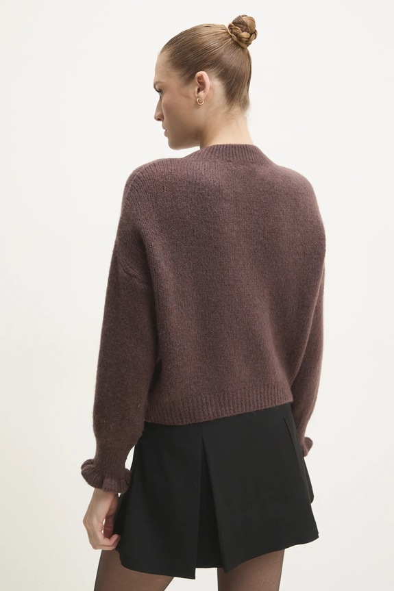 Odzież Answear.LAB sweter z domieszką wełny LU61002.FLK brązowy