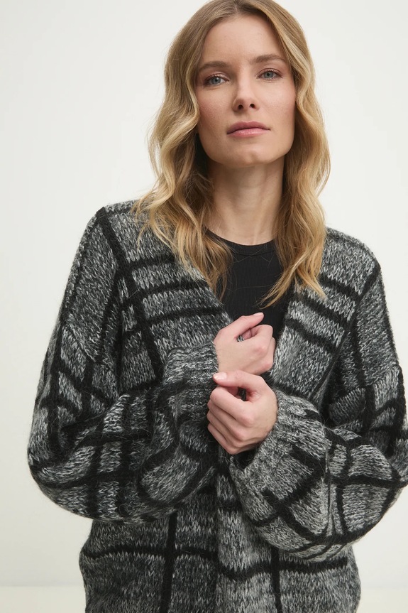 Answear Lab cardigan din amestec de lana gri 11386.ilk
