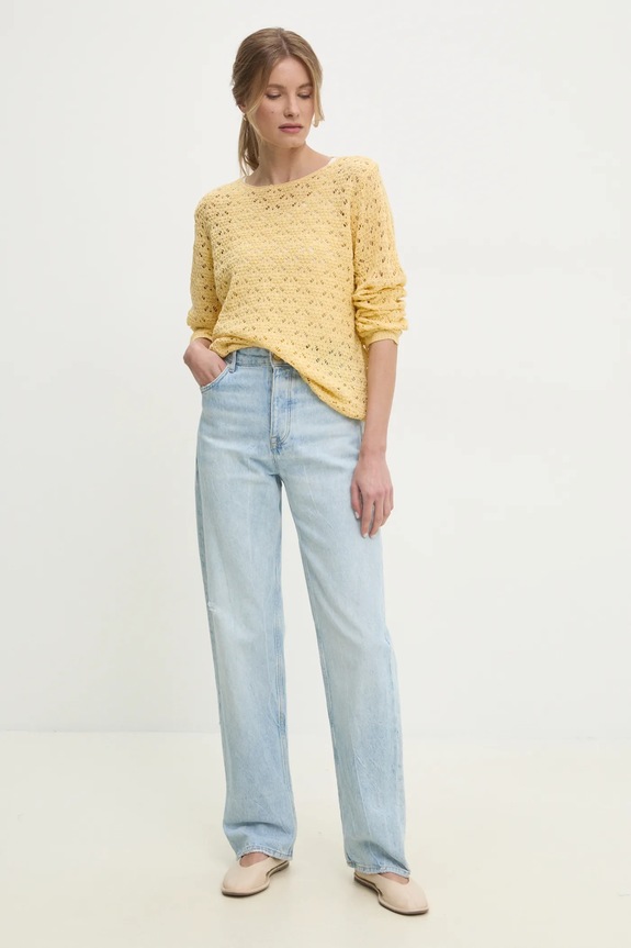 Answear.LAB sweter 15P314.HWK żółty WW25