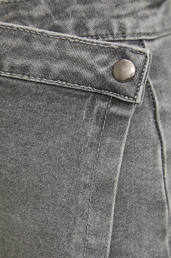 Answear Lab fustă și pantaloni denim gri RD2305.hos