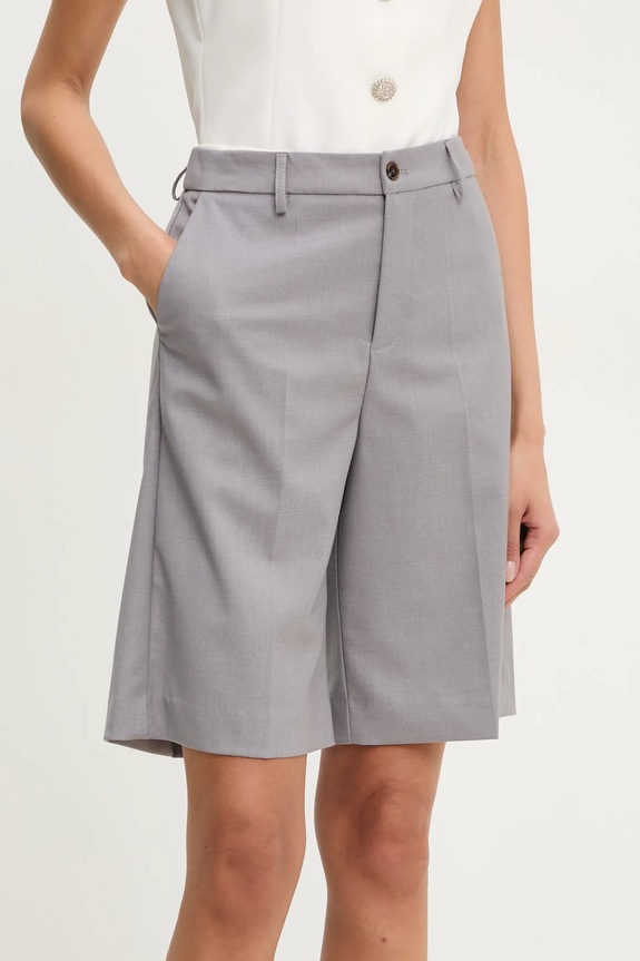 Σορτς Answear.LAB με ελαστάν γκρί ST2578.flk