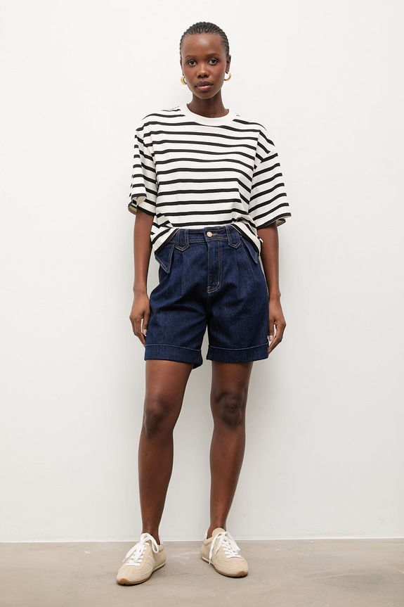 Answear Lab pantaloni scurti jeans KS2109.PWK bleumarin WW25