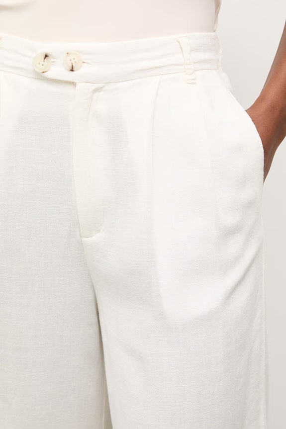 Σορτς από λινό Answear.LAB BS3058.tos λευκό