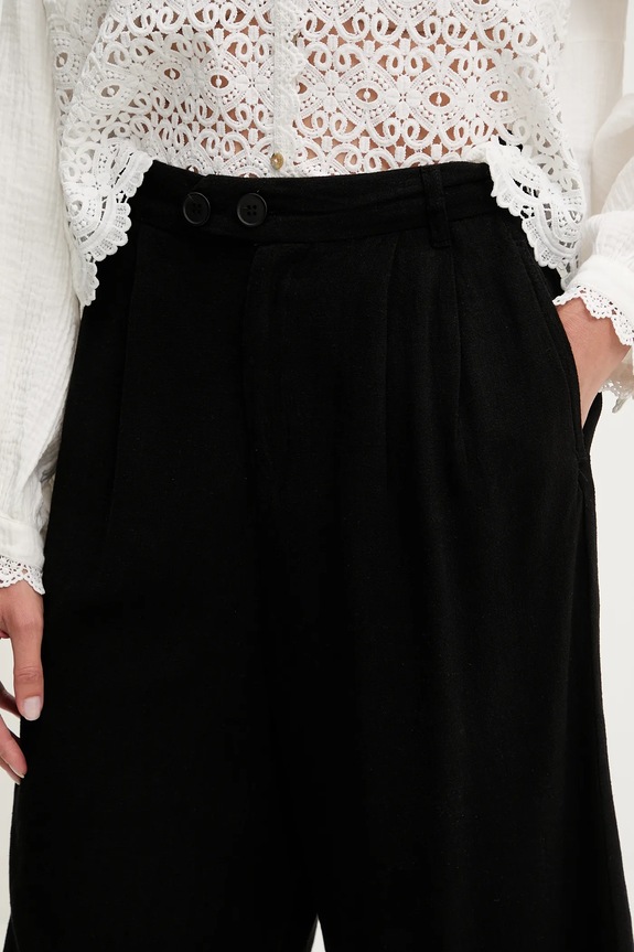 Lanene kratke hlače Answear.LAB crna BS3058.tos