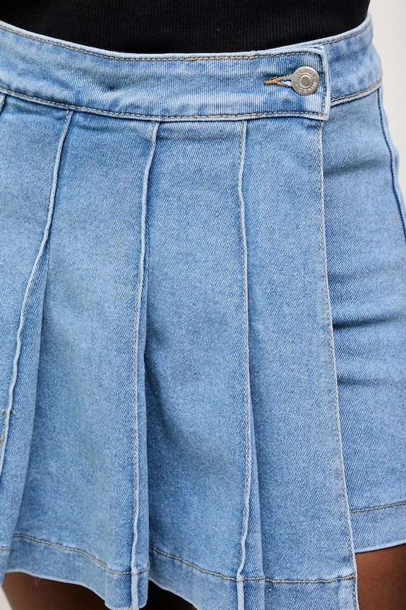 Answear.LAB spódnicospodnie jeansowe M66093.hos niebieski