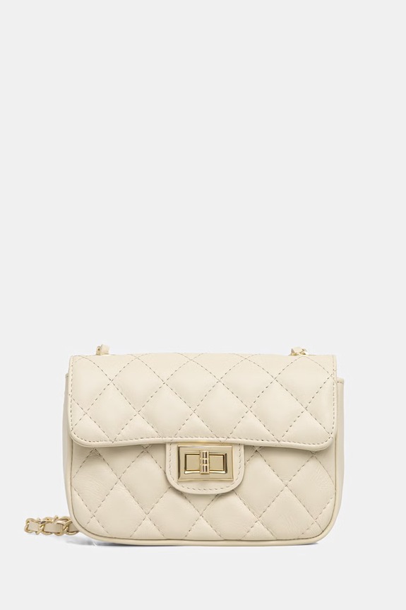 Answear.LAB torebka crossbody damska skórzana beżowy 833.ILK