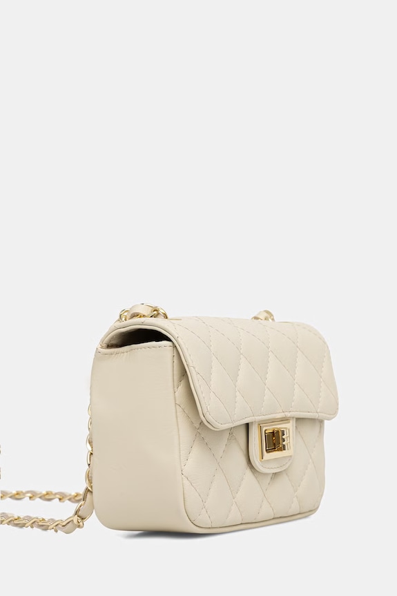 Answear.LAB torebka crossbody damska skórzana 833.ILK beżowy WW25