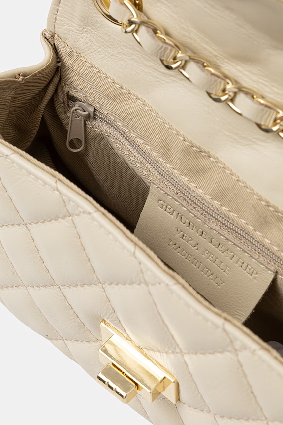 Answear.LAB torebka crossbody damska skórzana 833.ILK beżowy