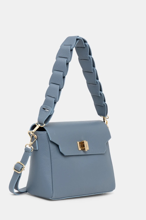 Kožená kabelka Answear.LAB 1047.ilk modrá WW25