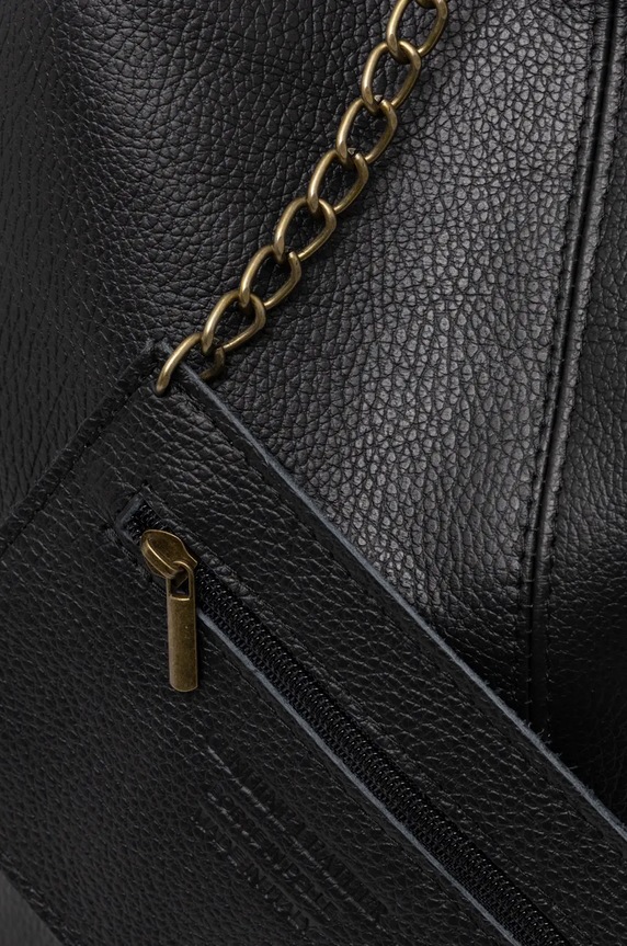 Answear.LAB torebka skórzana czarny 766.HWK