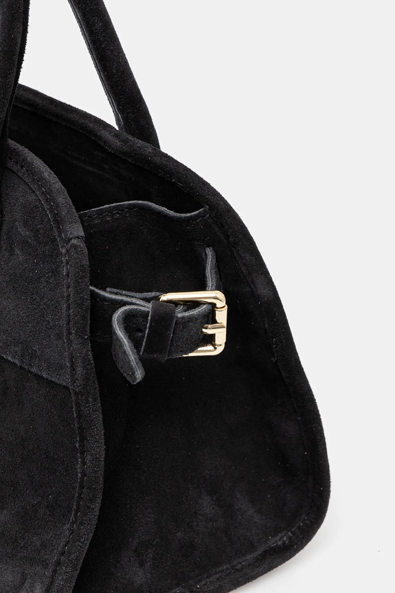 Answear.LAB borsa in pelle scamosciata nero VE3