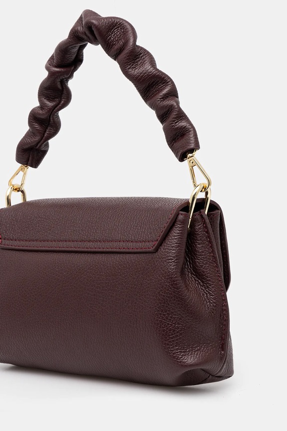 Akcesoria Answear.LAB torebka skórzana VE4 bordowy
