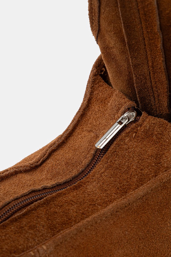 Answear Lab borsa in pelle scamosciata marrone .0213.FLK