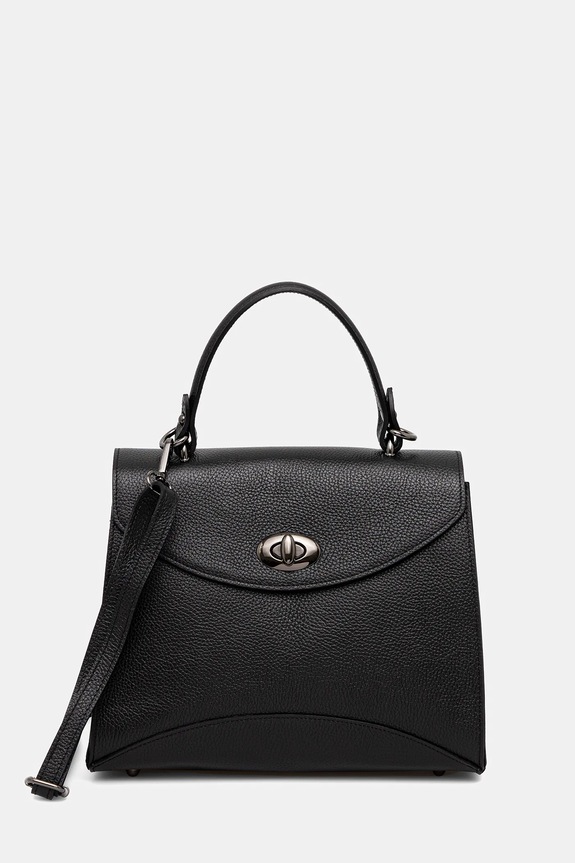 Answear.LAB torebka skórzana skóra licowa czarny 897.IKK