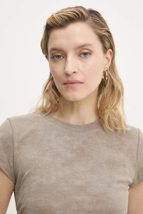 Answear.LAB t-shirt Z8871.hos beżowy