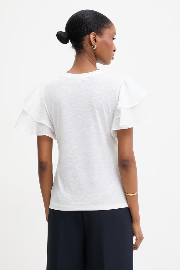 Ruházat Answear.LAB vászon póló E25.39.FLK fehér