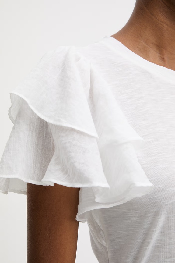 Answear.LAB vászon póló E25.39.FLK fehér