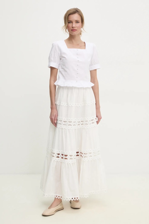 Μπλουζάκι Answear.LAB A24.15.FLK λευκό WW25