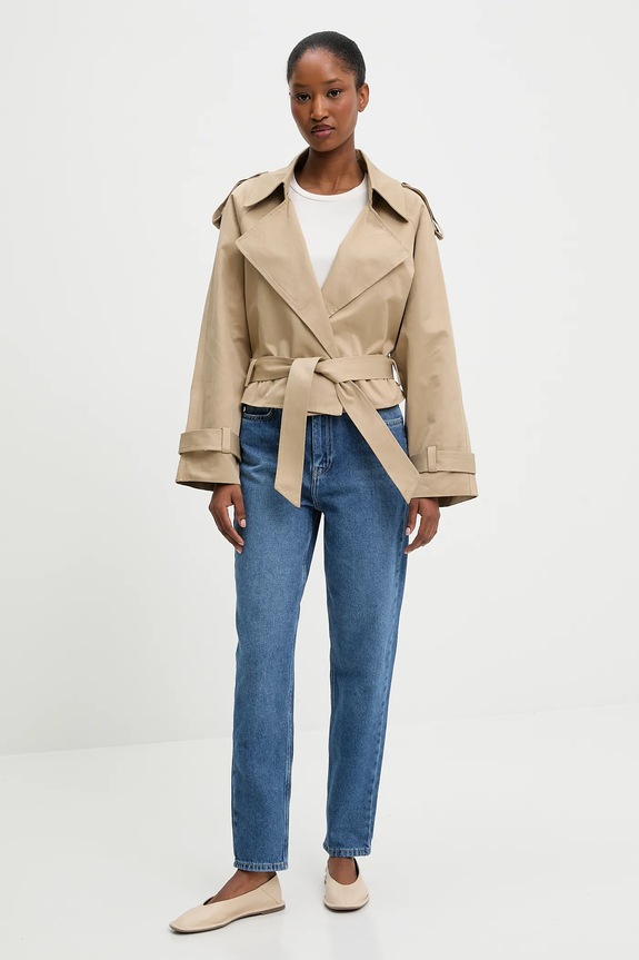 Answear.LAB t-shirt BTS1048.tos beżowy WW25